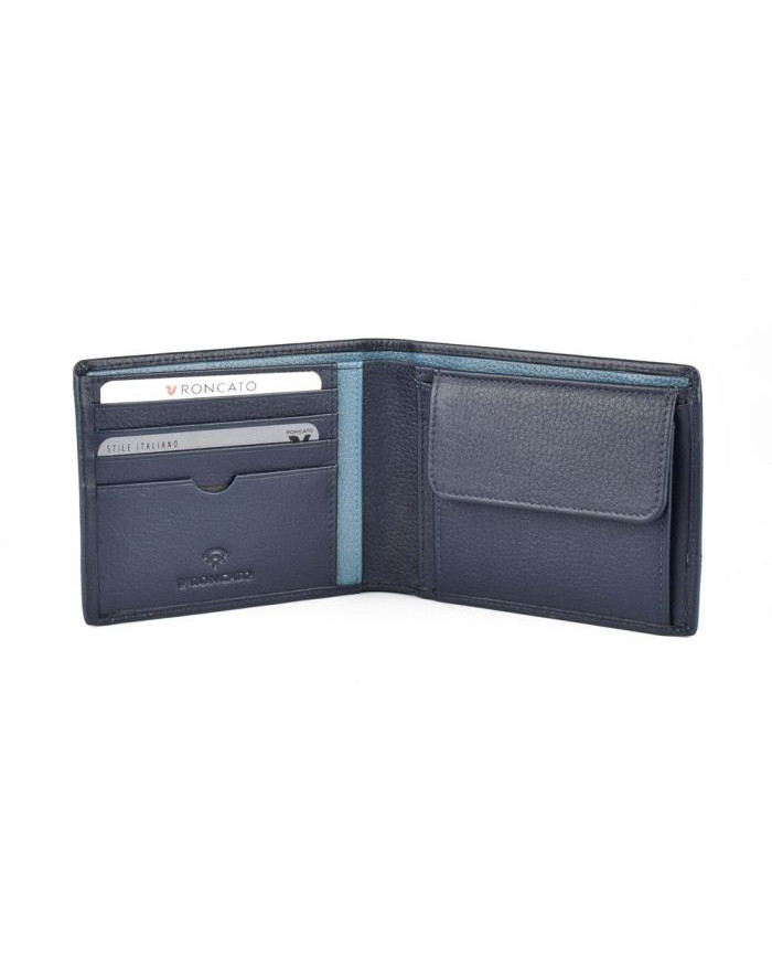 PORTAFOGLIO RONCATO UOMO ORIZZONTALE CON PORTA MONETE ALASKA NAVY 41241123