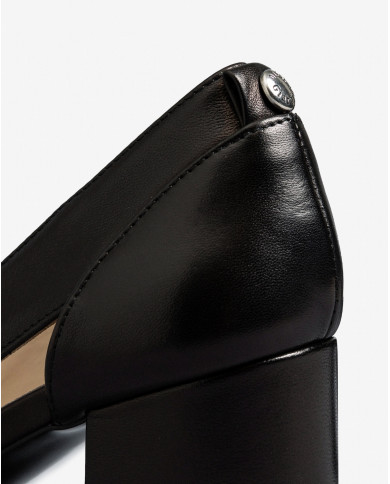 DECOLLETE' NEROGIARDINI DONNA PELLE NERO TACCO 7,5CM E409430D/100