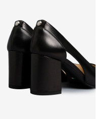 DECOLLETE' NEROGIARDINI DONNA PELLE NERO TACCO 7,5CM E409430D/100