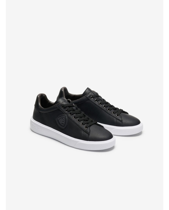 SNEAKERS BLAUER UOMO BUCK/LEA  S5BUCK01/LEA/BUCK01-BLACK/WHITE