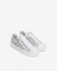 SNEAKERS NEROGIARDINI DONNA ZIP+LACCI WHITE E409930D/707