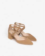 DECOLLETE' NEROGIARDINI DONNA SUEDE AMBRA TACCO 5CM E409502D/424