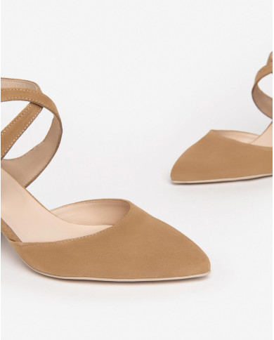 DECOLLETE' NEROGIARDINI DONNA SUEDE AMBRA TACCO 5CM E409502D/424