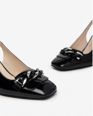 DECOLLETE' NEROGIARDINI DONNA VERNICE NERO ARIA OBERA E409490D/100