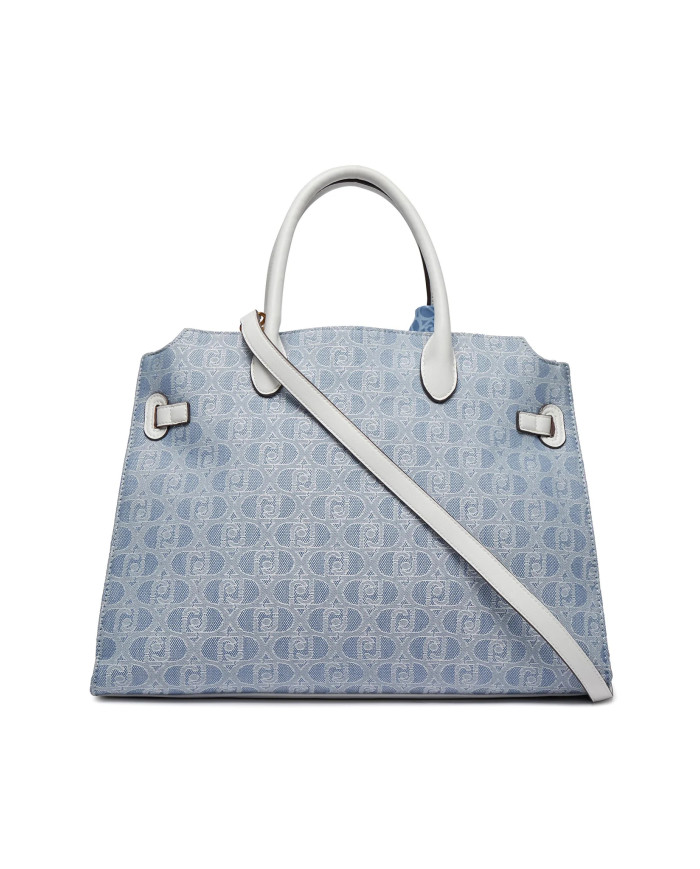 BORSA LIU JO BOSTON BAG BLUE DENIM 40X30X14CM AA4011 T9328 64018