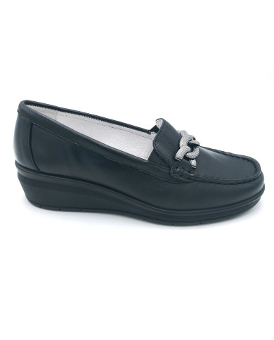 MOCASSINI ENVAL SOFT DONNA   NAPPA SOFT  NERO 8754600