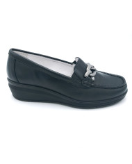 MOCASSINI ENVAL SOFT DONNA   NAPPA SOFT  NERO 8754600