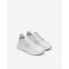 SNEAKERS NEROGIARDINI DONNA PELLE TESSUTO BIANCO E409853D/707