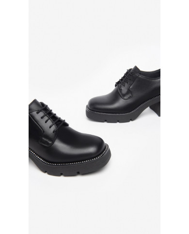 FRANCESINE NEROGIARDINI DONNA IN PELLE NERO TACCO 5 CM I308151D/100