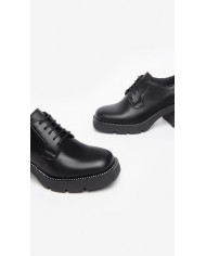 FRANCESINE NEROGIARDINI DONNA IN PELLE NERO TACCO 5 CM I308151D/100