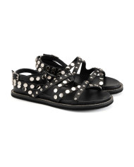 SANDALI CULT DONNA ROSHELLE 3886 SANDAL W LEATHER BLACK/SILVER STUDS CLW388604