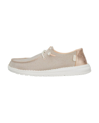 Hey Dude Wendy Metallic Mocassino Donna Beige