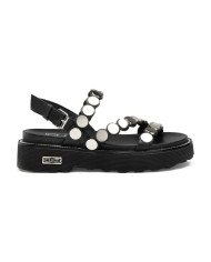 ZIGGY 4770 SANDAL W LEATHER BLACK/STUDS