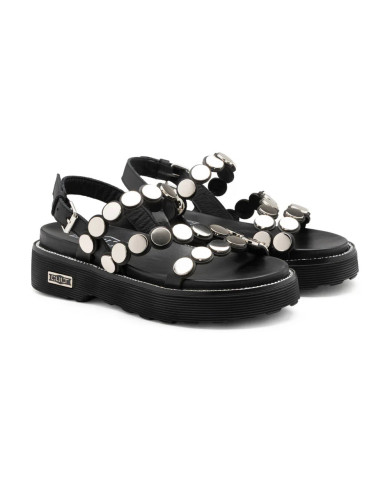 ZIGGY 4770 SANDAL W LEATHER BLACK/STUDS