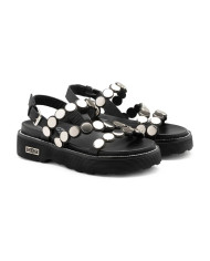 ZIGGY 4770 SANDAL W LEATHER BLACK/STUDS