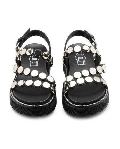 ZIGGY 4770 SANDAL W LEATHER BLACK/STUDS