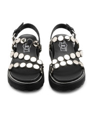 ZIGGY 4770 SANDAL W LEATHER BLACK/STUDS