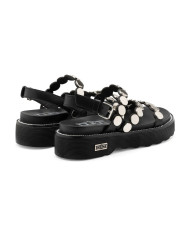 ZIGGY 4770 SANDAL W LEATHER BLACK/STUDS