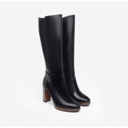 STIVALI CON TACCO NEROGIARDINI DONNA IN PELLE NERO TACCO 9,5 CM  I308920D/100
