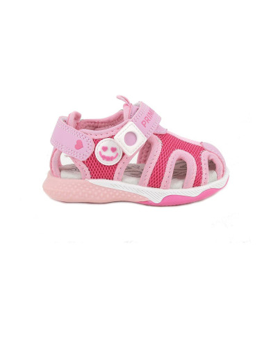 SANDALO PRIMIGI PRIMI PASSI BAMBINA T.RETE/NAPPA PU FUXIA/ROSA 1456100    