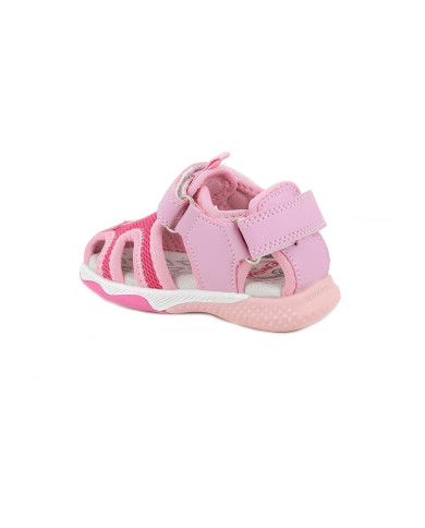SANDALO PRIMIGI PRIMI PASSI BAMBINA T.RETE/NAPPA PU FUXIA/ROSA 1456100    