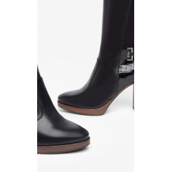 STIVALI CON TACCO NEROGIARDINI DONNA IN PELLE NERO TACCO 9,5 CM  I308920D/100
