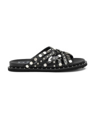 SANDALO CULT DONNA ROSHELLE 4275 SANDAL W LEATHER BLACK/SILVER STUDS CLW427503