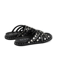 SANDALO CULT DONNA ROSHELLE 4275 SANDAL W LEATHER BLACK/SILVER STUDS CLW427503