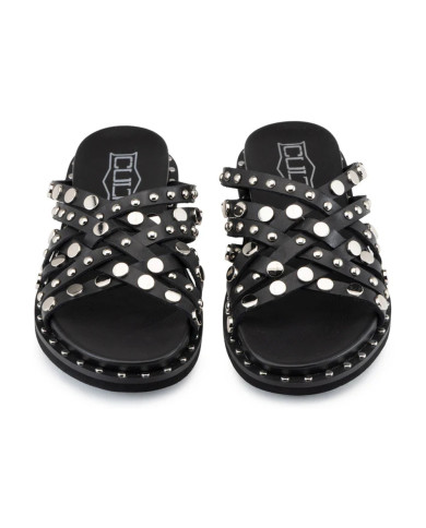SANDALO CULT DONNA ROSHELLE 4275 SANDAL W LEATHER BLACK/SILVER STUDS CLW427503