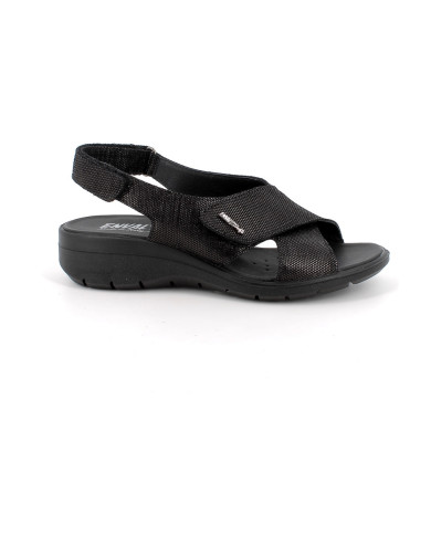 SANDALO CON ZEPPA ENVAL SOFT DONNA  SCAMOS.NINFEA NERO 1280900