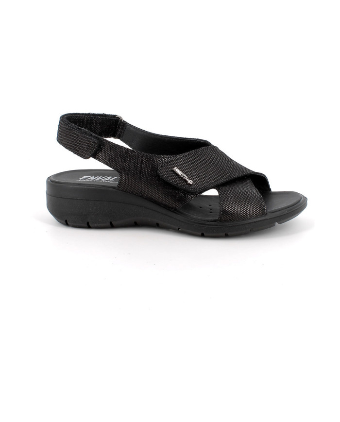 SANDALO CON ZEPPA ENVAL SOFT DONNA  SCAMOS.NINFEA NERO 1280900