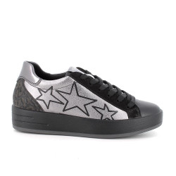 SNEAKERS IGI&CO DONNA IN PELLE NERO/ACCIAIO 6668600