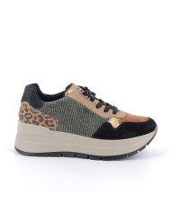 SNEAKERS CON ZEPPA IGI&CO DONNA SCAM.SUP/VELLUT NERO/VERDE 8677600