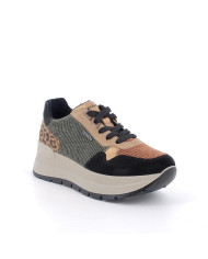 SNEAKERS CON ZEPPA IGI&CO DONNA SCAM.SUP/VELLUT NERO/VERDE 8677600
