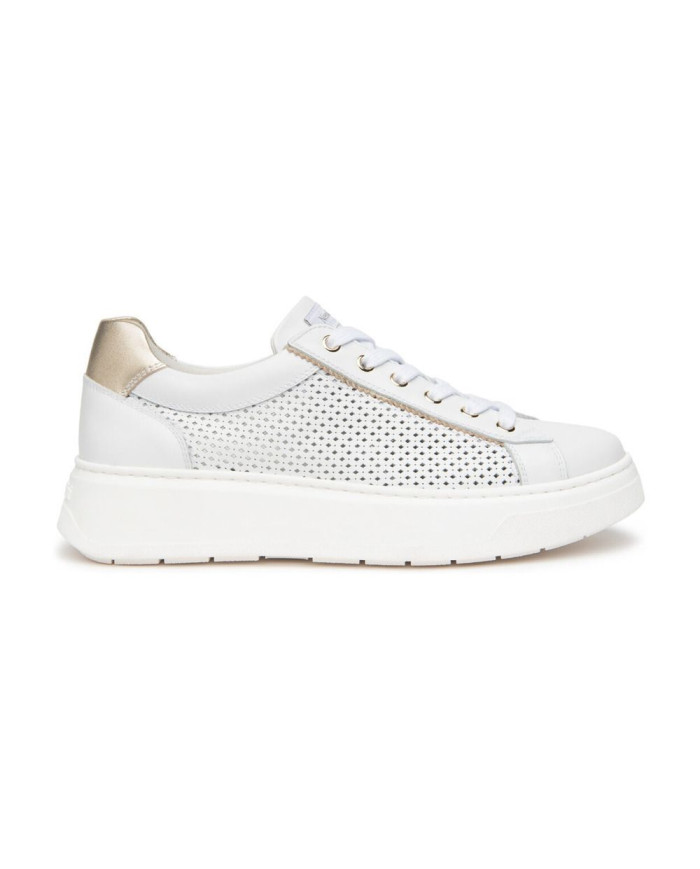 SNEAKERS NEROGIARDINI DONNA SKIPPER BIANCO SKIPPER BIANCO ETOILE MIELE T.BRILL PLATINO E615274D/707