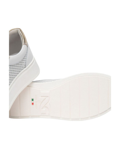 SNEAKERS NEROGIARDINI DONNA SKIPPER BIANCO SKIPPER BIANCO ETOILE MIELE T.BRILL PLATINO E615274D/707