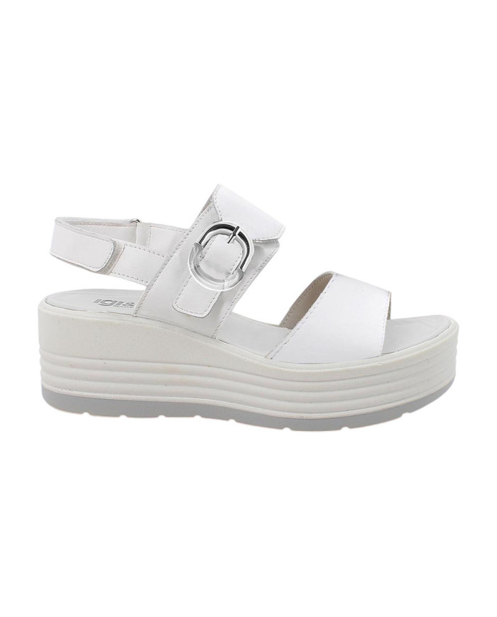 SANDALI CON ZEPPA IGI&CO DONNA NAPPA SOFT BIANCO 1164533     