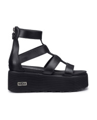 SANDALO CON ZEPPA CULT DONNA NANCY 3459 W LEATHER BLACK CLW345900