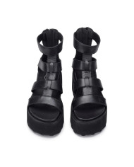 SANDALO CON ZEPPA CULT DONNA NANCY 3459 W LEATHER BLACK CLW345900