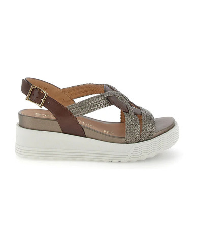 SANDALO CON ZEPPA STONEGLY DONNA PARKY 24 WEAVED/LTH 220895 CGZ
