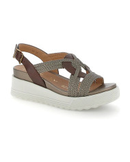SANDALO CON ZEPPA STONEGLY DONNA PARKY 24 WEAVED/LTH 220895 CGZ