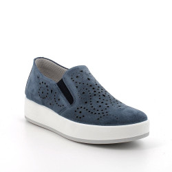 SNEAKERS SLIP-ON IGI&CO DONNA SCAMOSCIATO/TESSUTO BLU 5657311 1