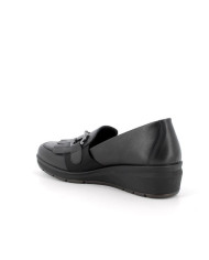 MOCASSINI ENVAL SOFT DONNA IN PELLE NERO ZEPPA 4,1CM 6763200