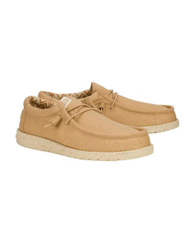 MOCASSINO HEY DUDE UOMO WALLY STRETCH CANVAS TAN HD.40700 265 