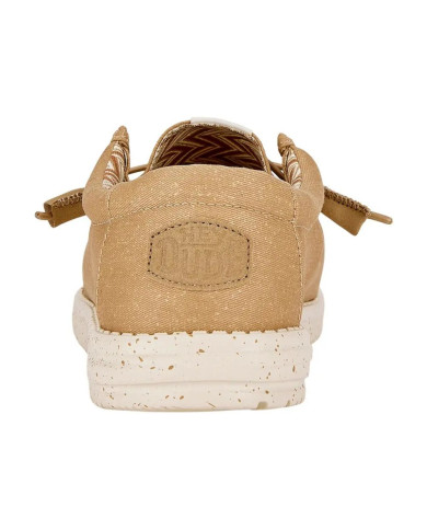 MOCASSINO HEY DUDE UOMO WALLY STRETCH CANVAS TAN HD.40700 265 