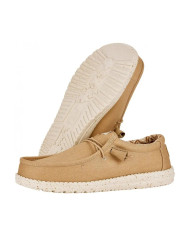 MOCASSINO HEY DUDE UOMO WALLY STRETCH CANVAS TAN HD.40700 265 