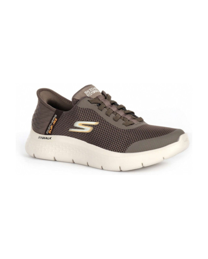 SNEAKERS UOMO SKECHERS SLIP-INS GO WALK FLEX - HANDS UP 216324 BRN