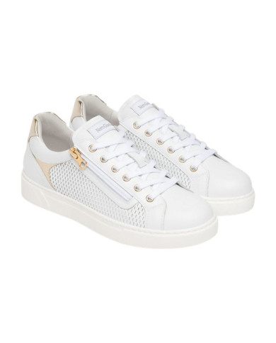 SNEAKERS NEROGIARDINI DONNA SKIPPER BIANCO SKIPPER BIANCO T.BRILL PLATINO TR MALAGA E615252D/707