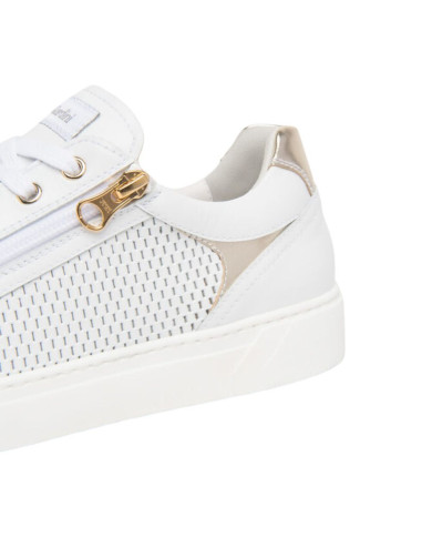 SNEAKERS NEROGIARDINI DONNA SKIPPER BIANCO SKIPPER BIANCO T.BRILL PLATINO TR MALAGA E615252D/707