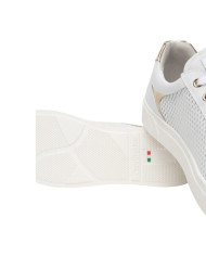 SNEAKERS NEROGIARDINI DONNA SKIPPER BIANCO SKIPPER BIANCO T.BRILL PLATINO TR MALAGA E615252D/707